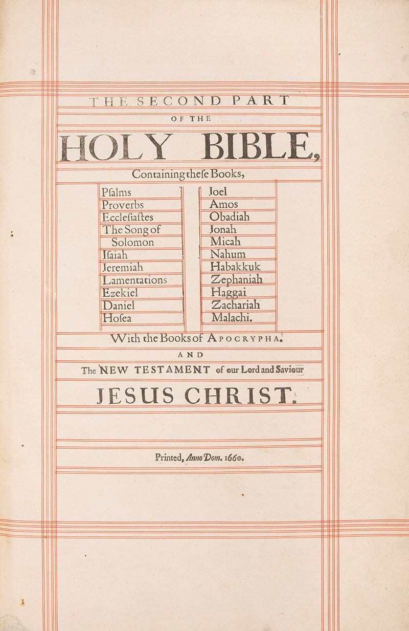 The Holy Bible. Containing the Bookes of the Old and New Testament