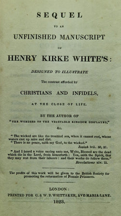 Sequel to an unfinished manuscript of Henry Kirke White's:
