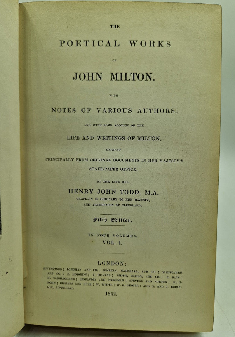 The Poetical Works of John Milton