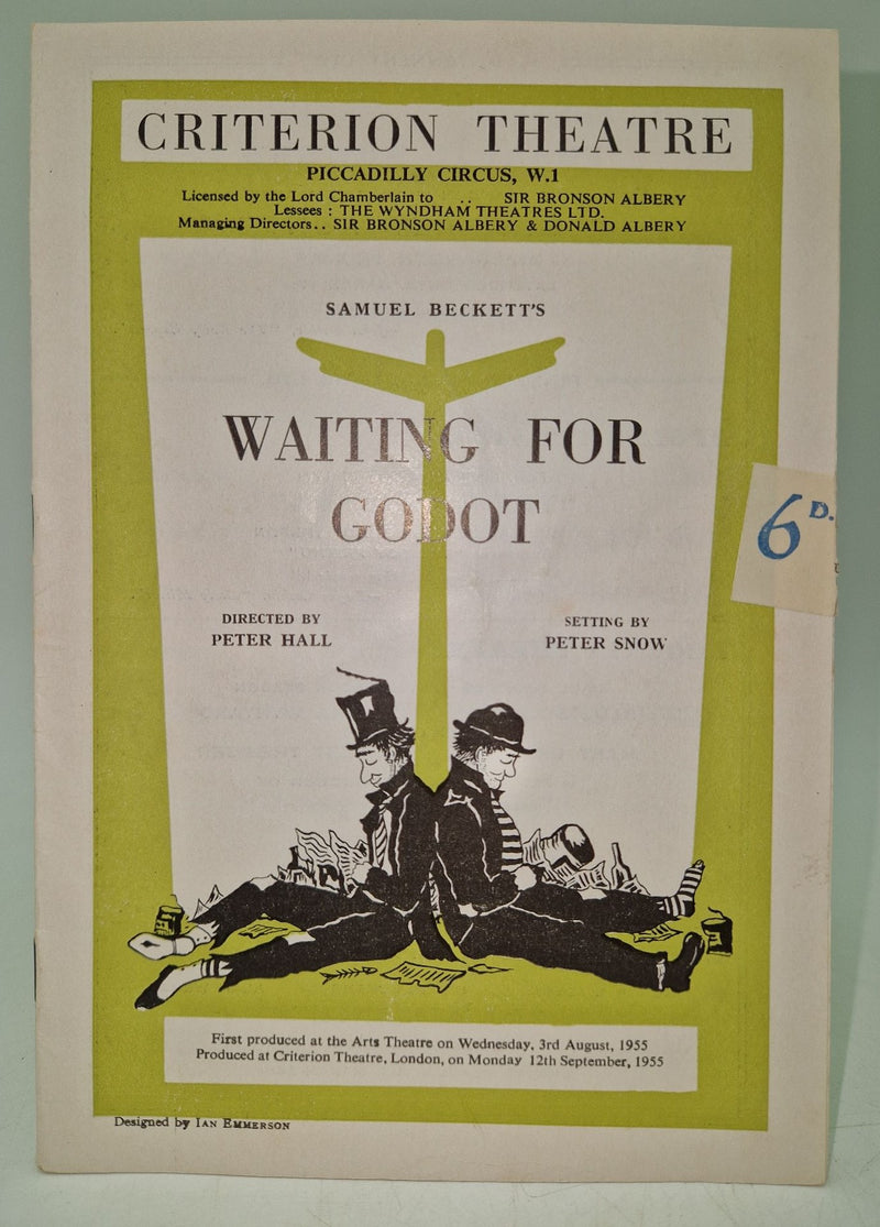 Theatre programme for 12 September 1955 production of Waiting for Godot