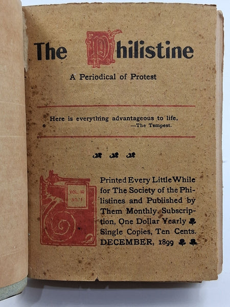 The Philistine: A Periodical of Protest.