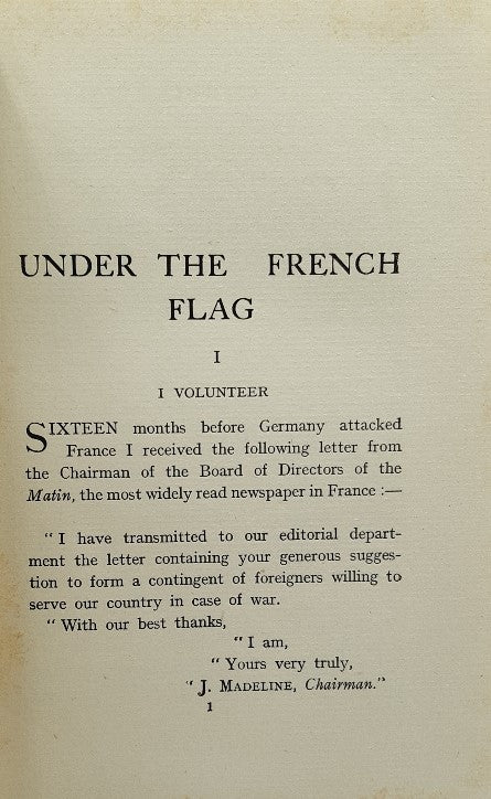 Under the French Flag. A Britisher in the French Army.